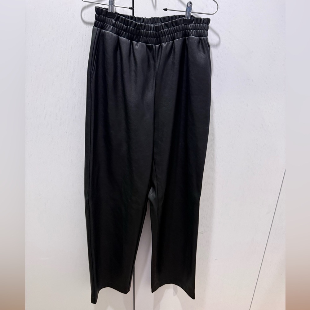 Faux Leather Jogger Pants Size S